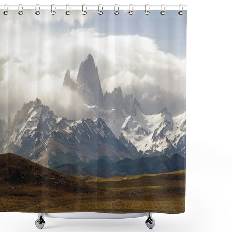 Personality  Cerro Fitz Roy Mountain In Patagonia, Argentina Shower Curtains
