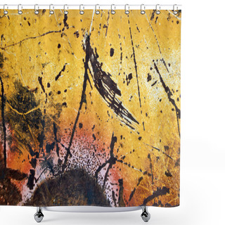 Personality  Scratched Metal Paint Shower Curtains