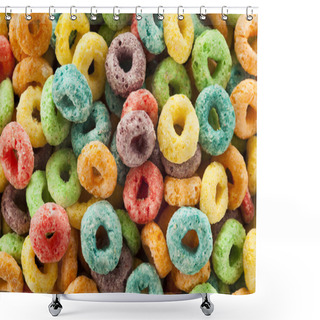 Personality  Coloful Fruit Cereal Loops Shower Curtains