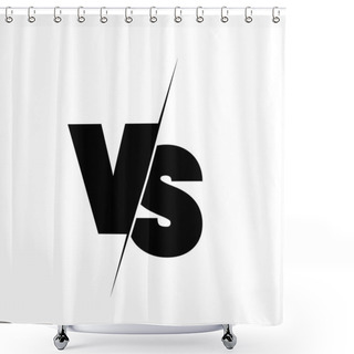 Personality  Versus Sign. Black And White Symbol. Shower Curtains