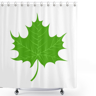 Personality  Leave Icon Vector Illustration. Shower Curtains