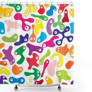 Personality  Colorful Seamless Shower Curtains