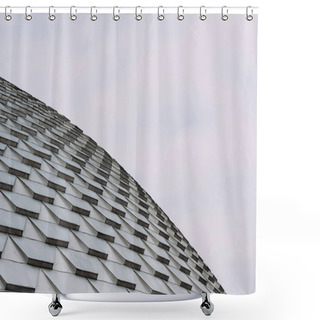 Personality  Low Angle View Of Geometric Pattern On Roof Of Building Shower Curtains