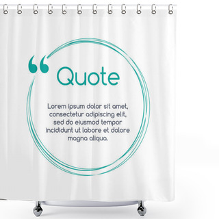 Personality  Quote Text Bubble On White Background. Empty Template. Vector Illustration. Shower Curtains