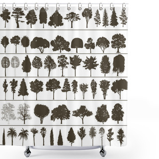 Personality  Vector Trees Shower Curtains