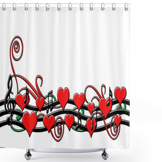 Personality  Colorful Background For Valentine's Day Card Shower Curtains