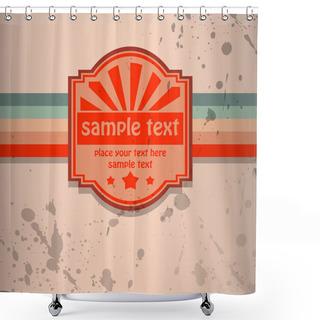 Personality  Vector Vintage Background. Vector Illustration. Shower Curtains