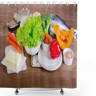 Personality  Food Sources Of Vitamin A. Shower Curtains