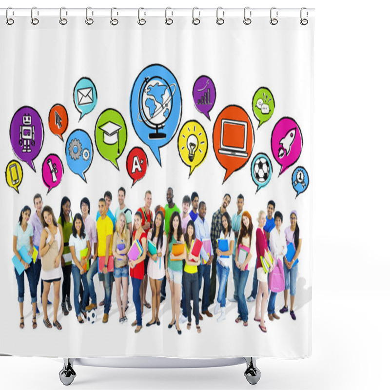 Personality  Group Of Aspiring High School Students Shower Curtains