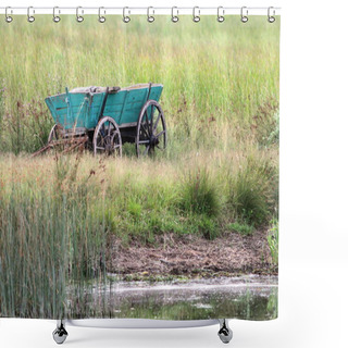 Personality  Olr Cart Abandoned In The Swamp Shower Curtains