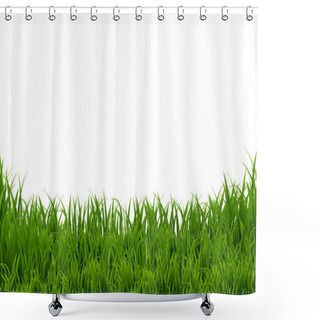 Personality  Green Grass Border  Shower Curtains