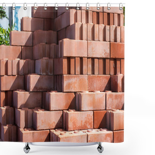 Personality  Red Bricks Shower Curtains