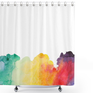 Personality  Abstract Hand Drawn Watercolor Background, Illustration, Stain W Shower Curtains