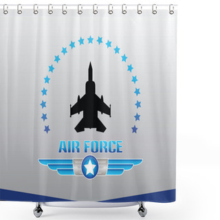 Personality  Air Force Logo Shower Curtains