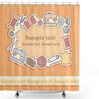 Personality  Sewing And Needlework Background Shower Curtains