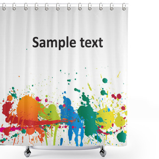 Personality  Colorful Paint Splashes Shower Curtains