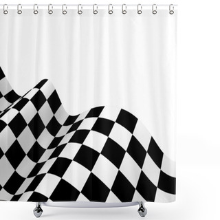 Personality  Racing Flags. Background Checkered Flag Formula One Shower Curtains