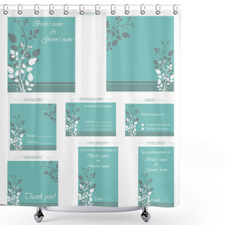 Personality  Wedding Reception Card Shower Curtains
