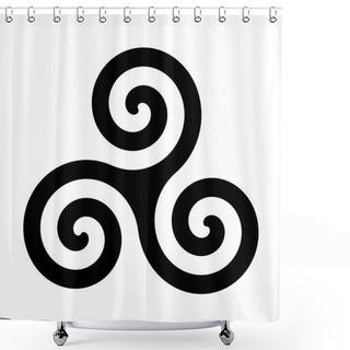 Personality  Triskelion Symbol Icon Illustration Shower Curtains