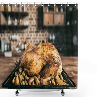 Personality  Roasted Turkey Shower Curtains