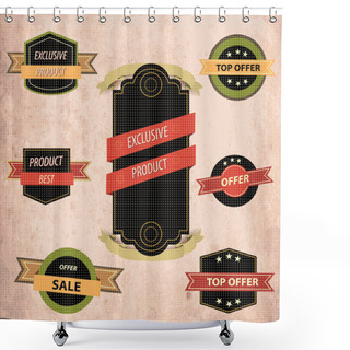 Personality  Collection Of High Quality Labels Shower Curtains
