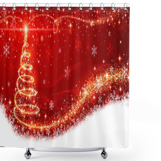 Personality  Christmas Tree Shower Curtains