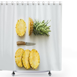 Personality  Slices Of Fresh Pineapple Shower Curtains
