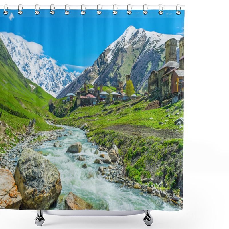 Personality  The Enguri River Shower Curtains
