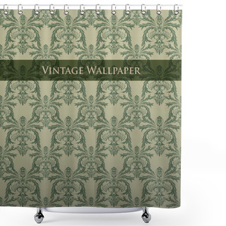 Personality  Vector Vintage Wallpaper. Vector Illustration. Shower Curtains
