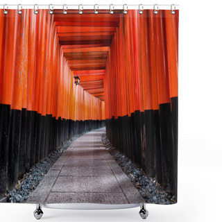 Personality  Red Torii Of Fushimi Inari Shrine, Kyoto, Japan Shower Curtains