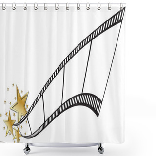 Personality  STAR AND FILM STRIP Shower Curtains