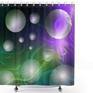 Personality  Abstract Phantasy Background Pearls In Fractal World Shower Curtains