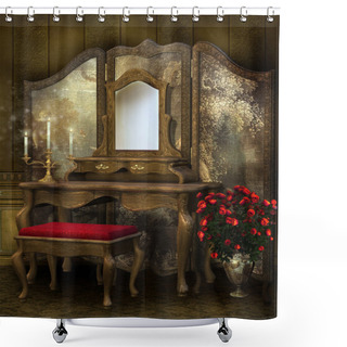 Personality  Victorian Room With Roses Shower Curtains