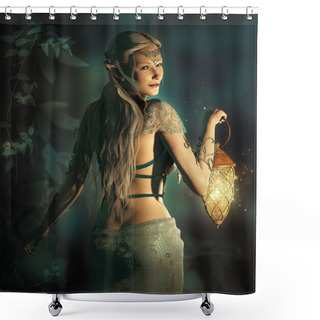 Personality  Follow Me Into The Woodland Realm Shower Curtains