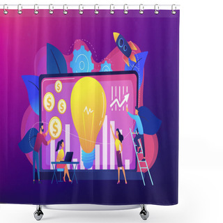 Personality  Venture Investment Concept Vector Illustration. Shower Curtains