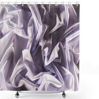 Personality  Full Frame Of Folded Elegant Purple Silk Fabric As Background Shower Curtains