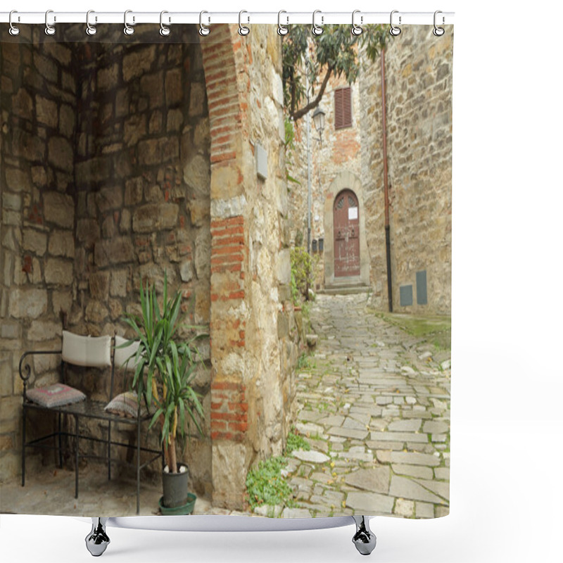 Personality  Garden Furniture On Tuscan Terrace Shower Curtains