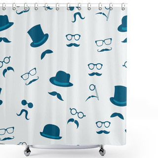 Personality  Mustache Seamless Pattern Shower Curtains