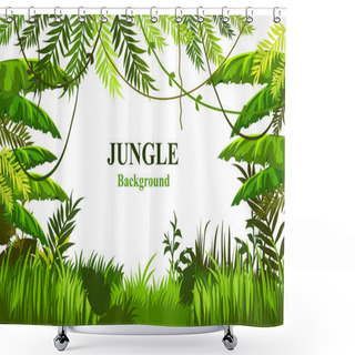 Personality  Summer Background With Jungle Shower Curtains