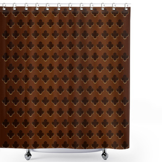 Personality  Brown Vector Background. Vector Illustration. Shower Curtains