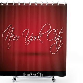 Personality  New York City - Handwritten Background Shower Curtains