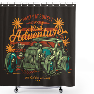 Personality  Hot_rod Shower Curtains