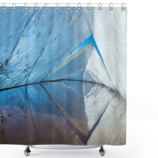 Personality  The Abstract Background Of Ice Structure. Shower Curtains