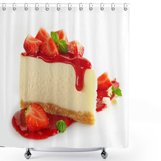 Personality  Strawberry Cheesecake Shower Curtains