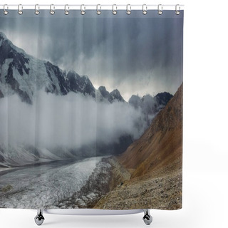 Personality  Beautiful Snowy Mountains, Russian Federation, Caucasus, July 2012 Shower Curtains