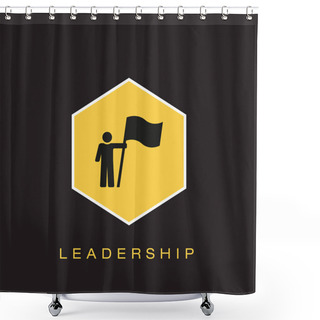 Personality  Leadership Icon. Vector Illustration  Shower Curtains
