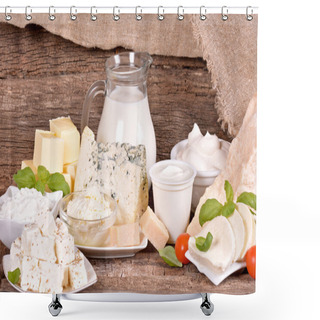 Personality  Dairy Produce Shower Curtains
