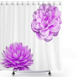 Personality  Illustration Of Beautiful Flowers Shower Curtains