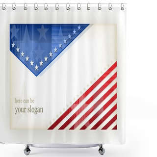 Personality  Stars And Stripes, Background, Business Or Gift Card Shower Curtains