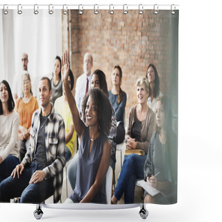 Personality  Diversity People At Meeting  Shower Curtains